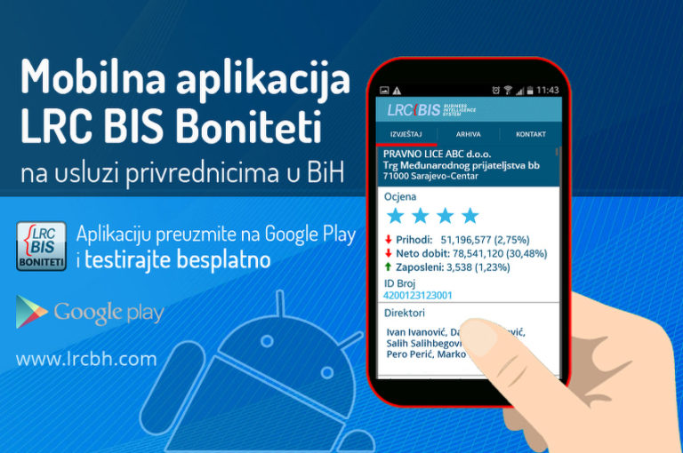 LRC dodijelio bonitetne ocjene bh. kompanijama