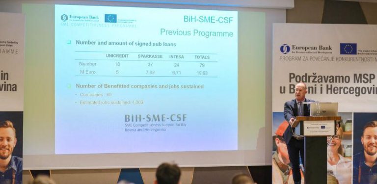 Nova kreditna linija EBRD-a od 20 miliona eura za male biznise u BiH