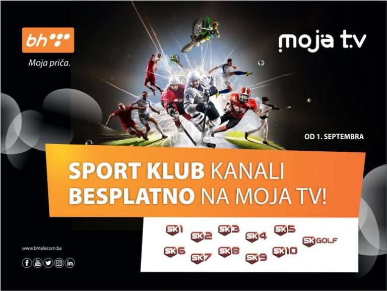 Sport Klub kanali od 1. septembra besplatno na Moja TV