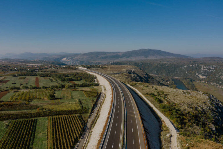 Poddionica autoputa Buna – Počitelj iz ptičije perspektive